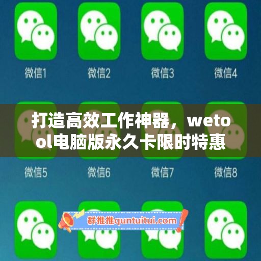 打造高效工作神器，wetool电脑版永久卡限时特惠