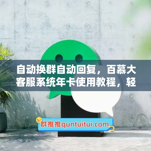 自动换群自动回复，百慕大客服系统年卡使用教程，轻松提升客服效率！