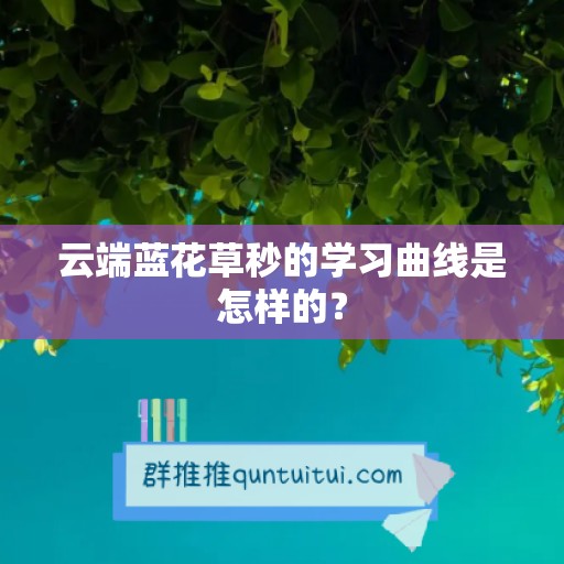 云端蓝花草秒的学习曲线是怎样的？