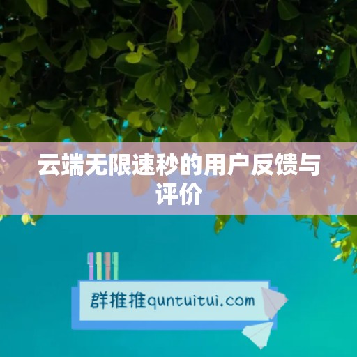 云端无限速秒的用户反馈与评价