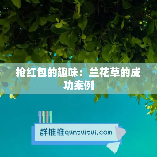 抢红包的趣味：兰花草的成功案例