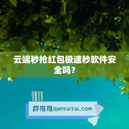 云端秒抢红包极速秒软件安全吗？