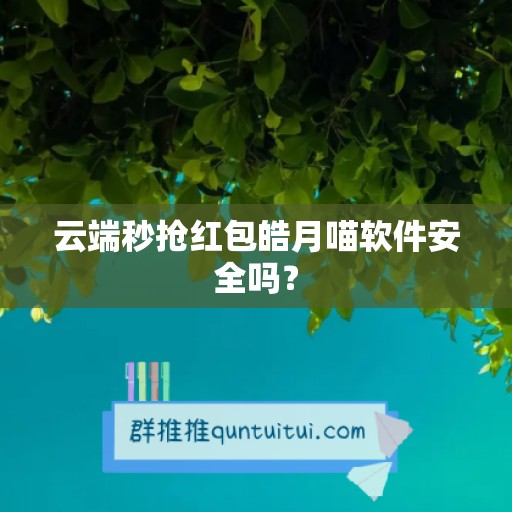 云端秒抢红包皓月喵软件安全吗？