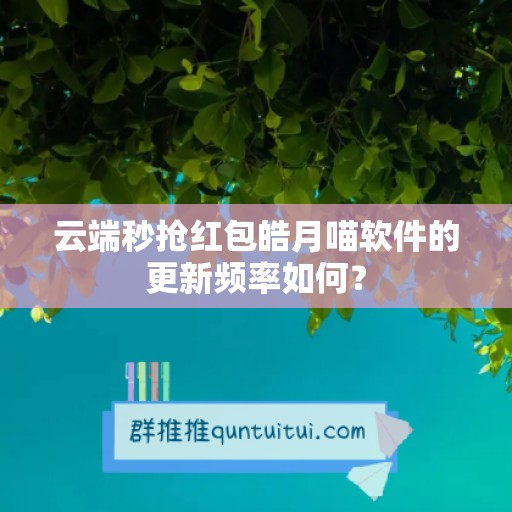 云端秒抢红包皓月喵软件的更新频率如何？