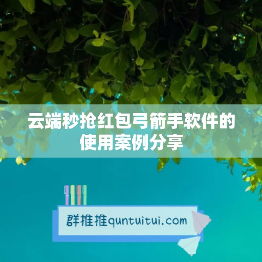 云端秒抢红包弓箭手软件的使用案例分享