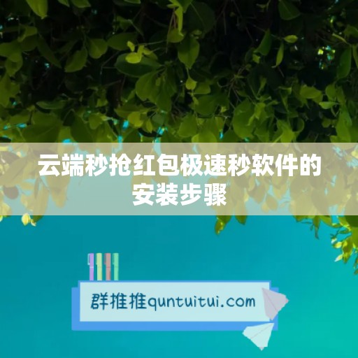 云端秒抢红包极速秒软件的安装步骤