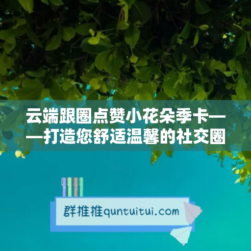 云端跟圈点赞小花朵季卡——打造您舒适温馨的社交圈