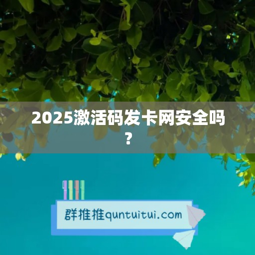 2025激活码发卡网安全吗？