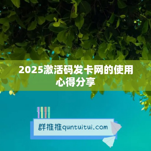 2025激活码发卡网的使用心得分享