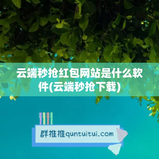 云端秒抢红包网站是什么软件(云端秒抢下载)