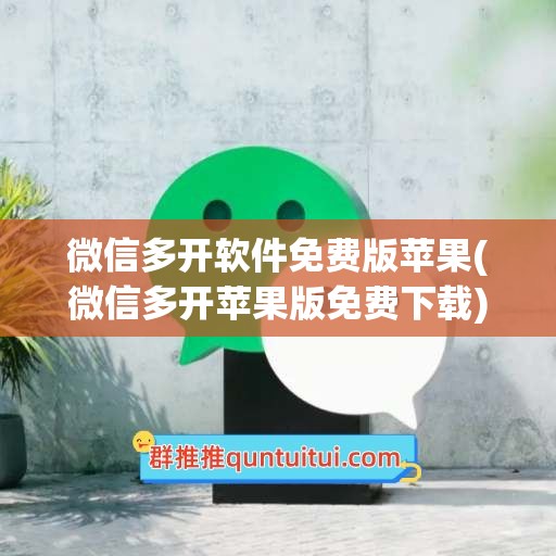 微信多开软件免费版苹果(微信多开苹果版免费下载)