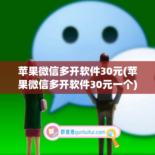 苹果微信多开软件30元(苹果微信多开软件30元一个)