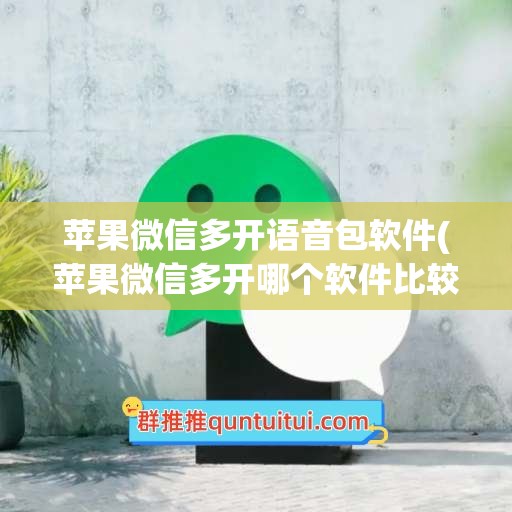 苹果微信多开语音包软件(苹果微信多开哪个软件比较好)