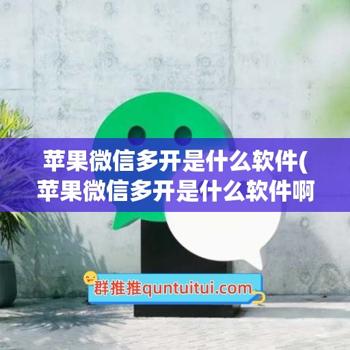 苹果微信多开是什么软件(苹果微信多开是什么软件啊)