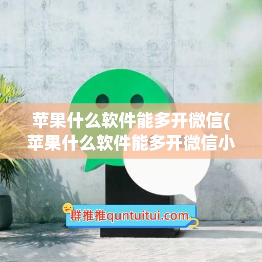 苹果什么软件能多开微信(苹果什么软件能多开微信小程序)