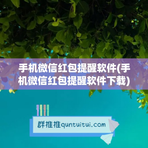 手机微信红包提醒软件(手机微信红包提醒软件下载)