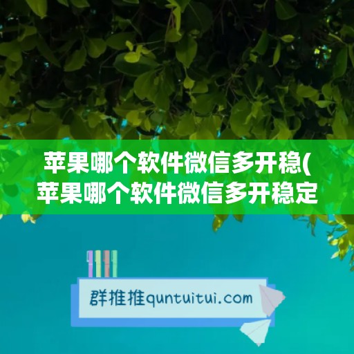 苹果哪个软件微信多开稳(苹果哪个软件微信多开稳定性好)