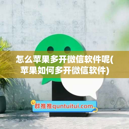 怎么苹果多开微信软件呢(苹果如何多开微信软件)