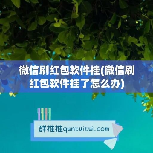 微信刷红包软件挂(微信刷红包软件挂了怎么办)