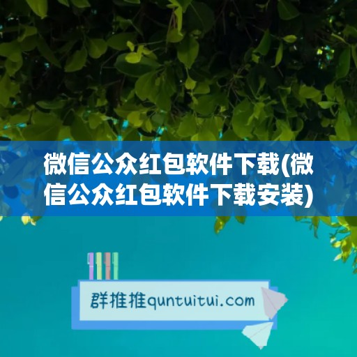 微信公众红包软件下载(微信公众红包软件下载安装)