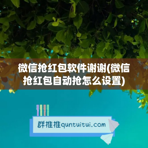 微信抢红包软件谢谢(微信抢红包自动抢怎么设置)