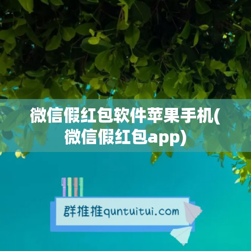 微信假红包软件苹果手机(微信假红包app)