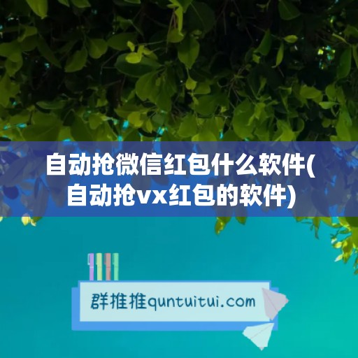 自动抢微信红包什么软件(自动抢vx红包的软件)