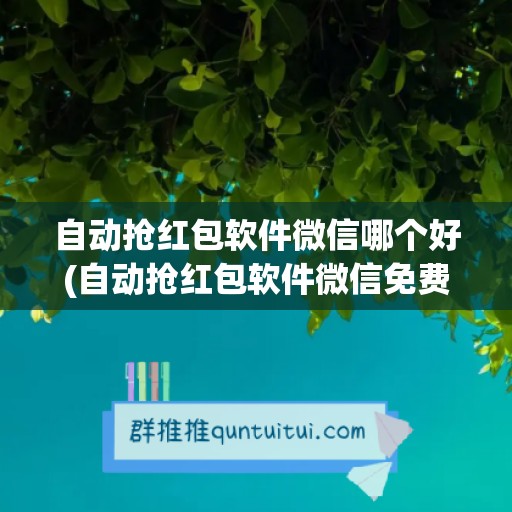 自动抢红包软件微信哪个好(自动抢红包软件微信免费下载)