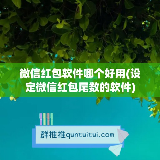 微信红包软件哪个好用(设定微信红包尾数的软件)