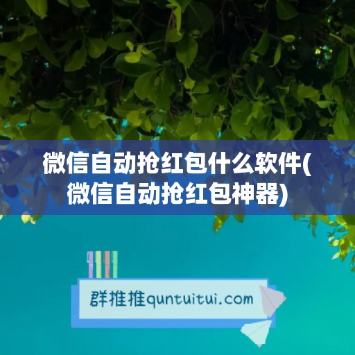 微信自动抢红包什么软件(微信自动抢红包神器)