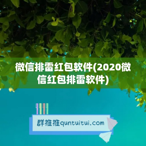 微信排雷红包软件(2020微信红包排雷软件)