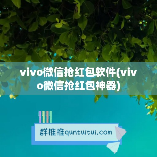 vivo微信抢红包软件(vivo微信抢红包神器)