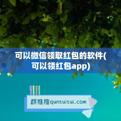 可以微信领取红包的软件(可以领红包app)