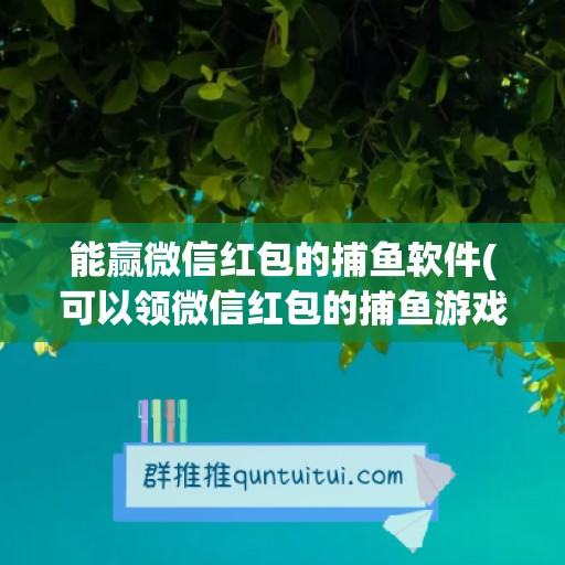 能赢微信红包的捕鱼软件(可以领微信红包的捕鱼游戏有哪些)