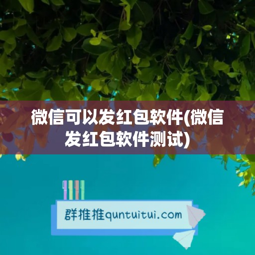 微信可以发红包软件(微信发红包软件测试)