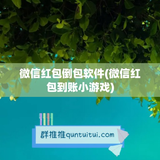 微信红包倒包软件(微信红包到账小游戏)