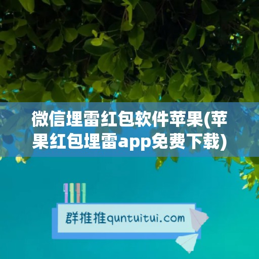 微信埋雷红包软件苹果(苹果红包埋雷app免费下载)