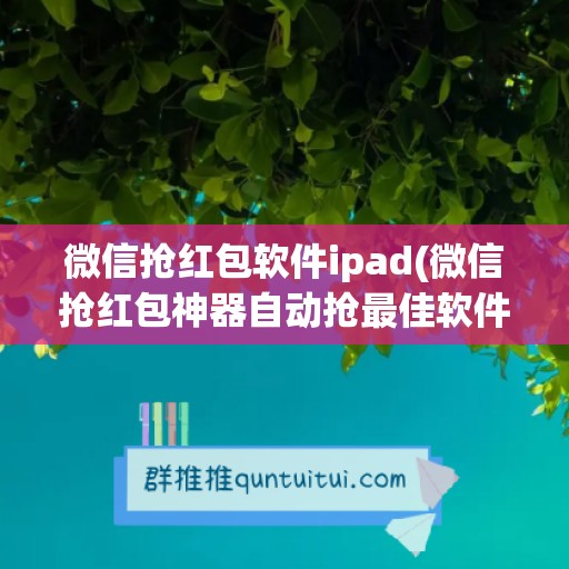 微信抢红包软件ipad(微信抢红包神器自动抢最佳软件)