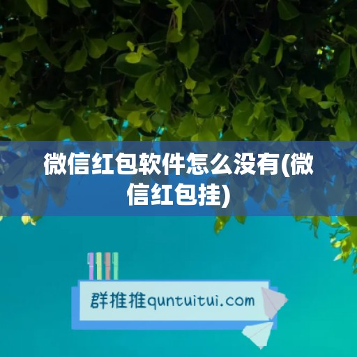 微信红包软件怎么没有(微信红包挂)