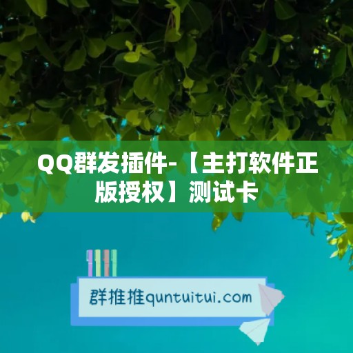 QQ群发插件-【主打软件正版授权】测试卡