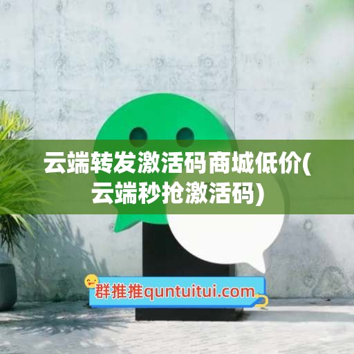 云端转发激活码商城低价(云端秒抢激活码)