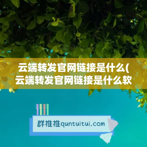 云端转发官网链接是什么(云端转发官网链接是什么软件)