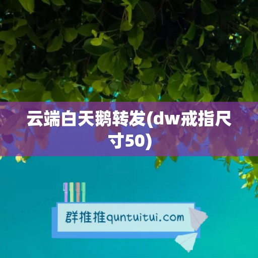 云端白天鹅转发(dw戒指尺寸50)