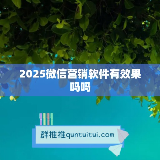 2025微信营销软件有效果吗吗