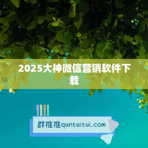 2025大神微信营销软件下载