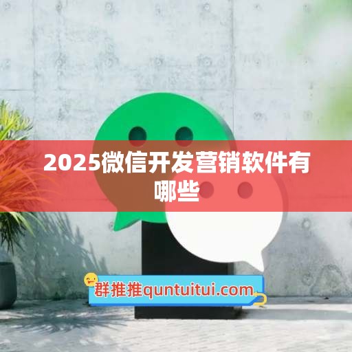 2025微信开发营销软件有哪些