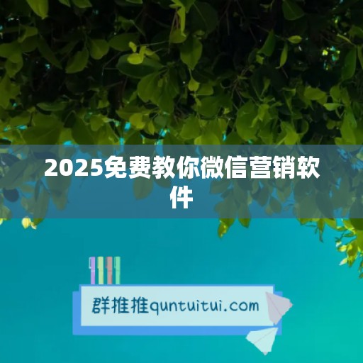 2025免费教你微信营销软件