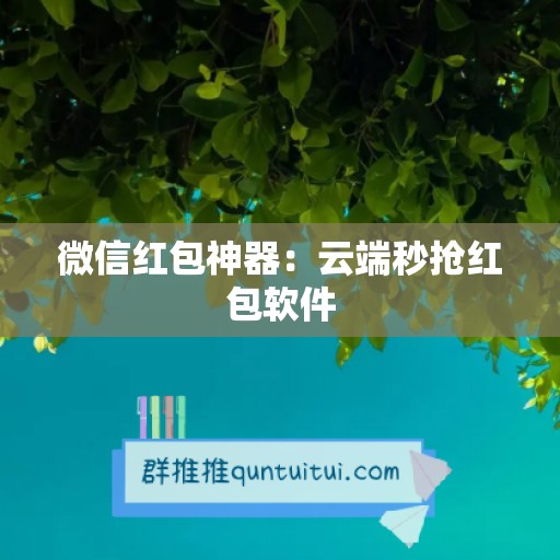 微信红包神器：云端秒抢红包软件