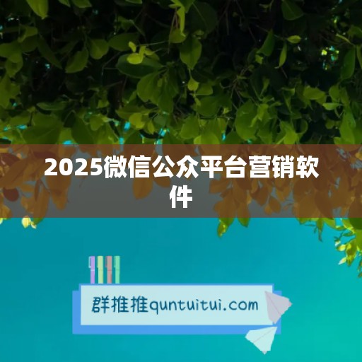 2025微信公众平台营销软件