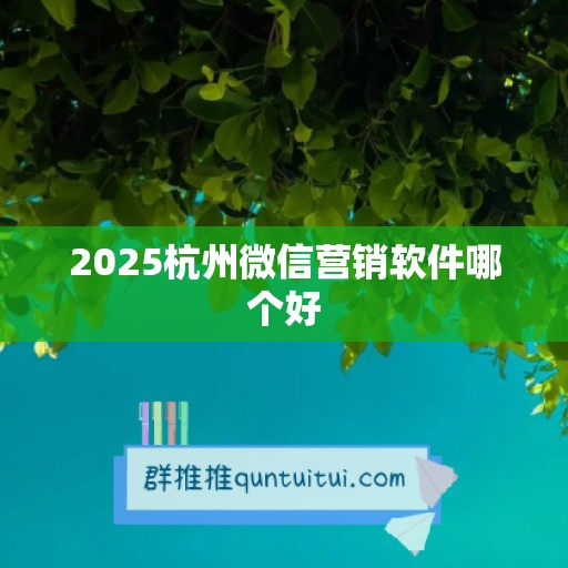 2025杭州微信营销软件哪个好